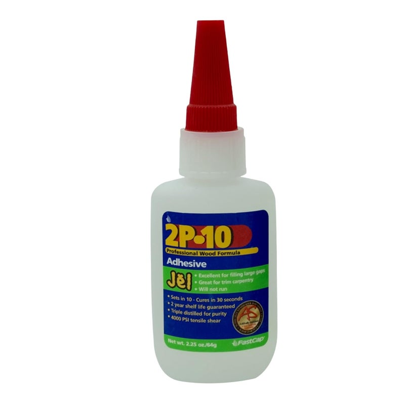 FastCap 2P-10 Professional Jel Wood Adhesive Glue - Ideal for Wood Works - All Purpose Application - 4000 PSI Tensile & Sheer - 2 oz. - 80070 - Image 1